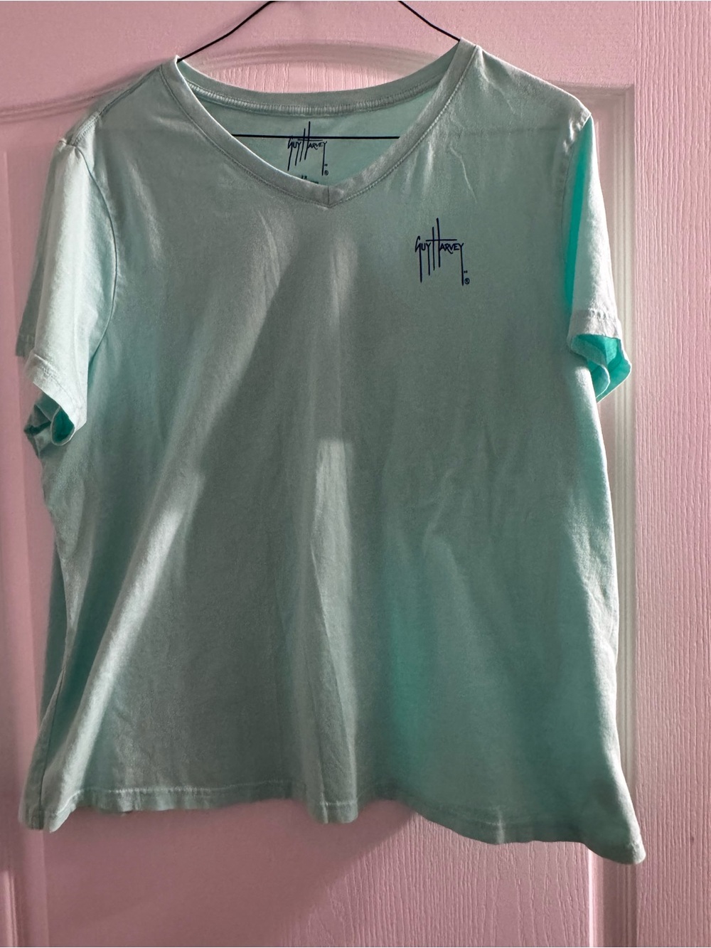 Guy Harvey Mint Green Tee with Navy Logo